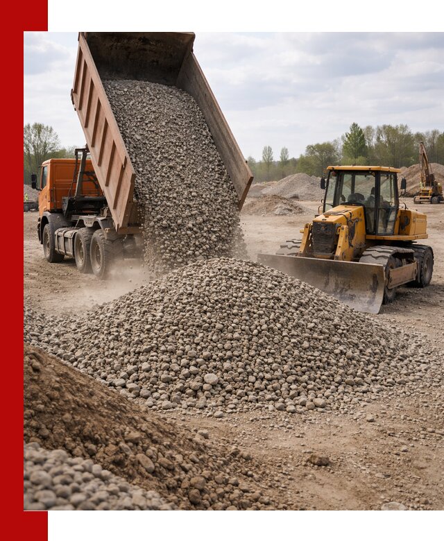 Доставка гравийного щебня фракции 40-70 в Черемхове