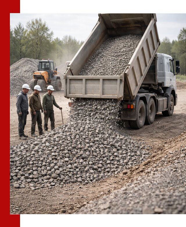 Доставка гравийного щебня фракции 70-120 в Черемхове