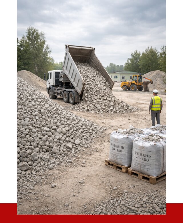 Известняковый щебень фракция 70-150 в Черемхове от 1303 р. | ПРОНЕРУДЧрм