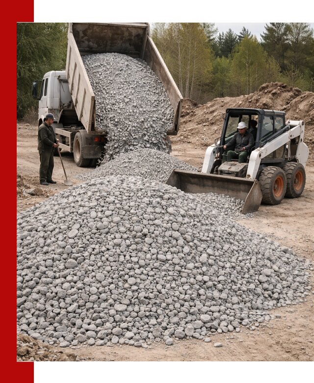 Доставка доломитового щебня в Черемхове напрямую от карьера