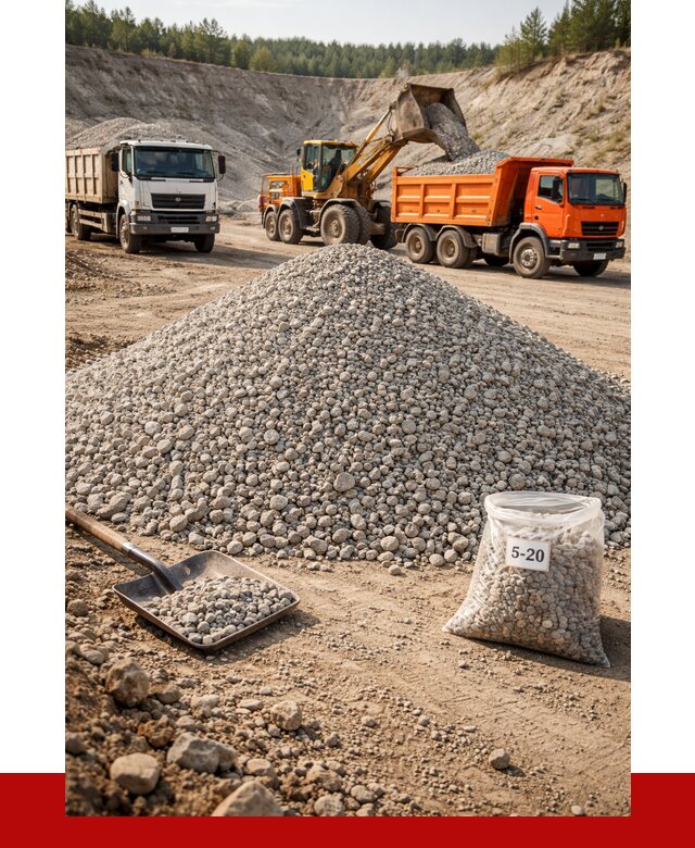 Доломитовый щебень фр. 5-20 в Черемхове от 4379 р. | ПРОНЕРУДЧрм