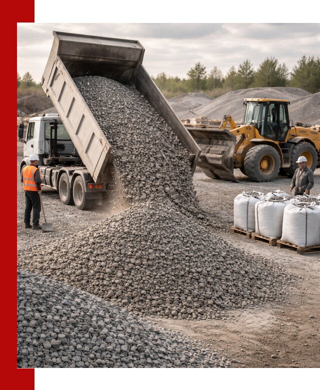 Бетонный щебень фракция 5–20 с доставкой в Черемхове