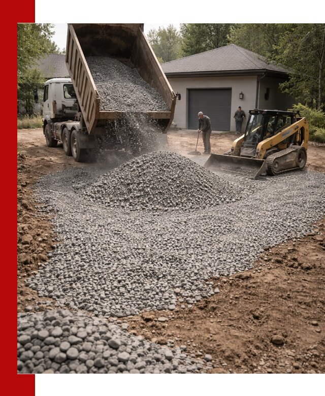 Щебень для парковки в Черемхове: доставка и укладка качественного материала