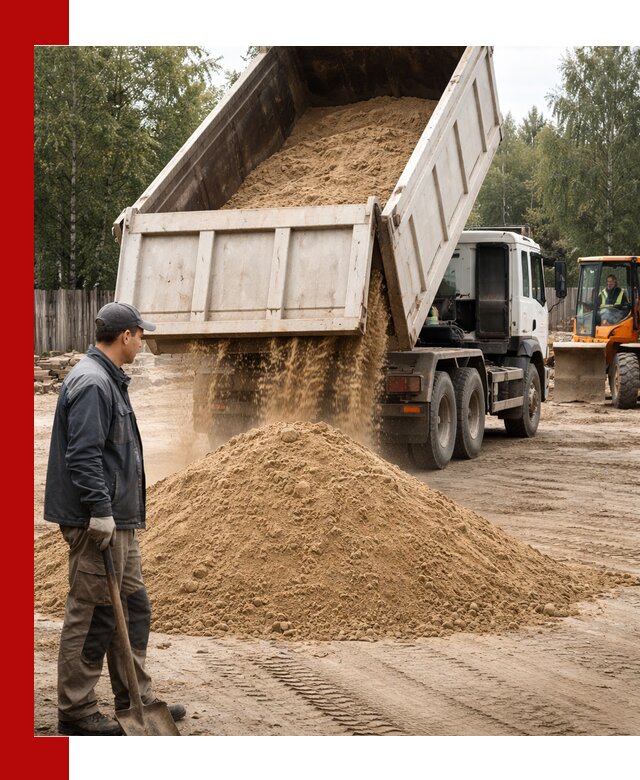 Доставка и продажа песка с разгрузкой в Черемхове