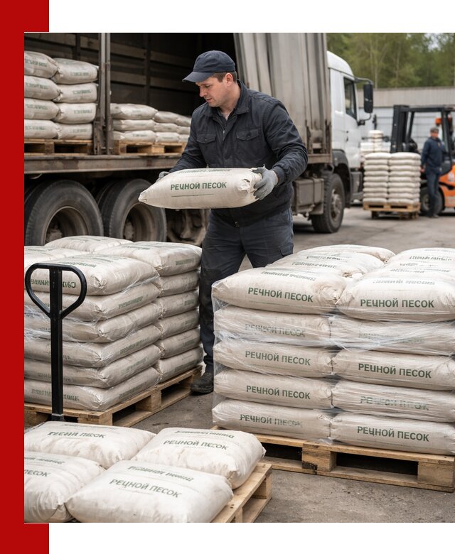 Речной песок в мешках с доставкой в Черемхове