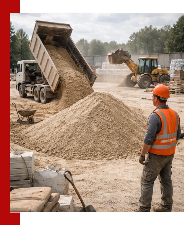 Доставка строительного песка с самосвалом в Черемхове
