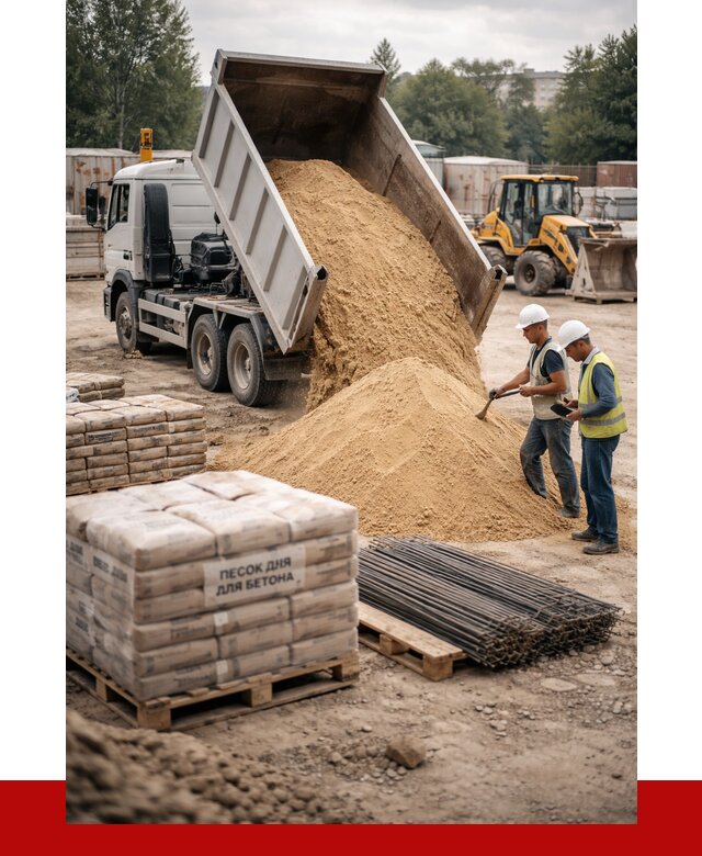 Песок для бетона в Черемхове от 2607 р. с доставкой, ПРОНЕРУДЧрм