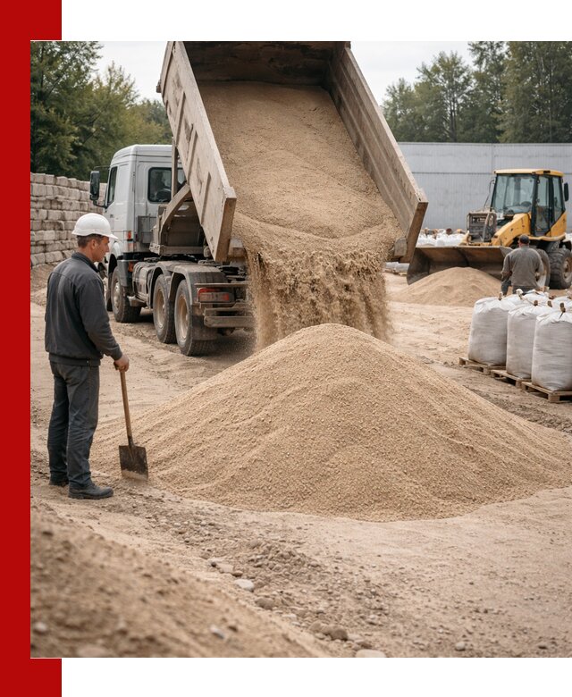 Кварцевый песок фракция 0–3 мм с доставкой в Черемхове