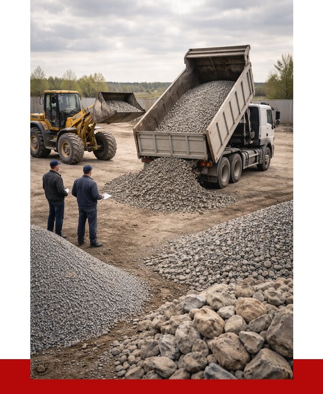 Гравий и камень с доставкой в Черемхове от 4379 р. - ПРОНЕРУДЧрм