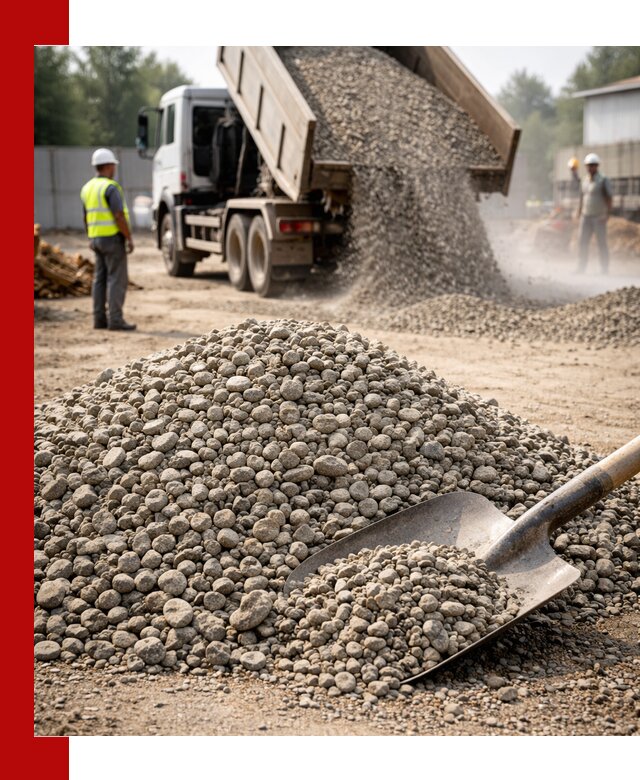 Доставка гравия фракции 20-40 в Черемхове с самосвалами