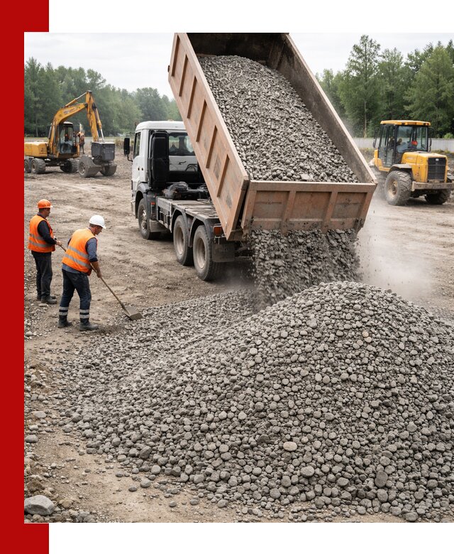 Доставка гравия фракции 40-70 в Черемхове оптом и в розницу