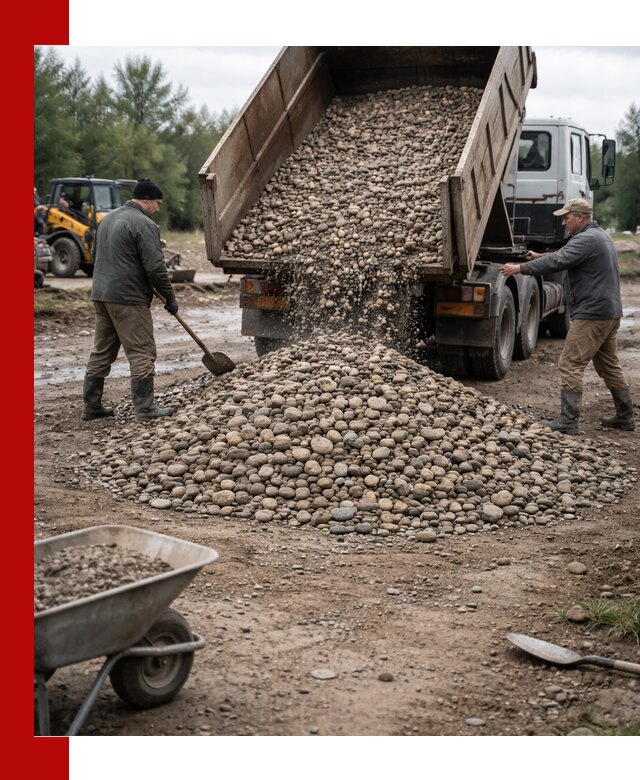 Доставка гальки речной оптом и в розницу в Черемхове