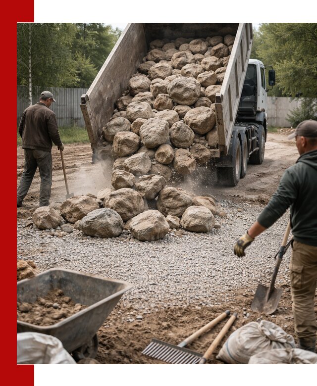 Доставка и укладка булыжника в Черемхове