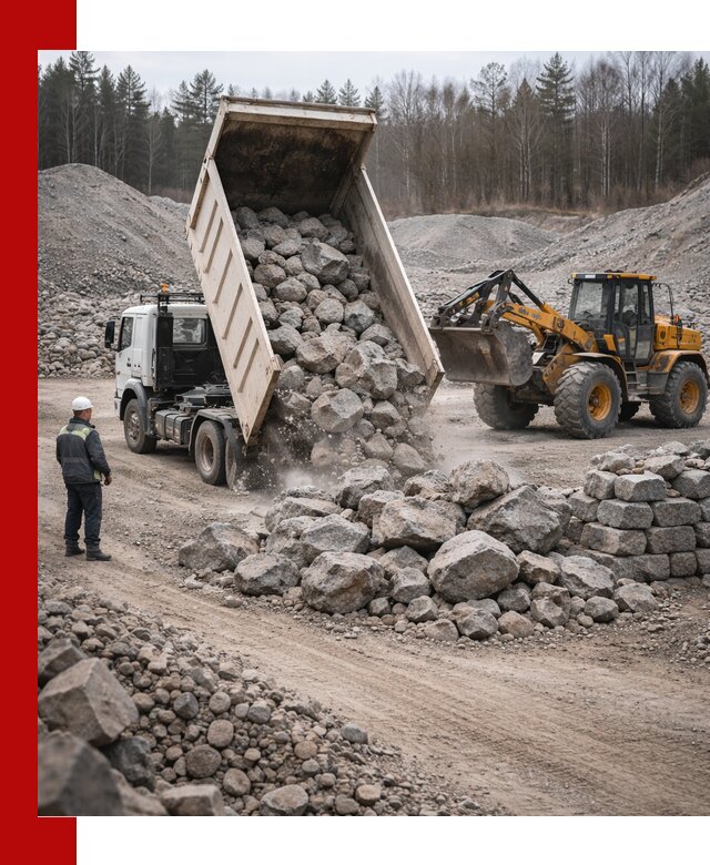 Доставка и продажа бутового гранитного камня в Черемхове