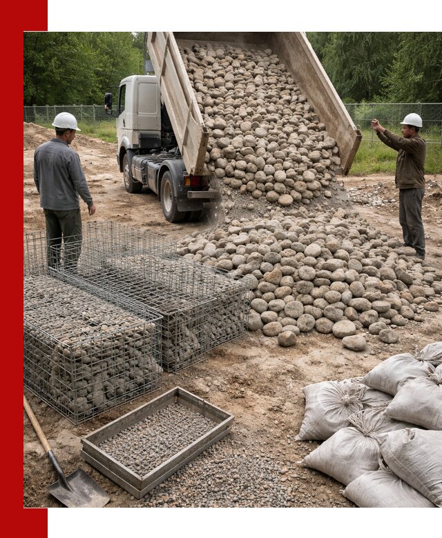 Камень для габионов фракция 70–151 в Черемхове