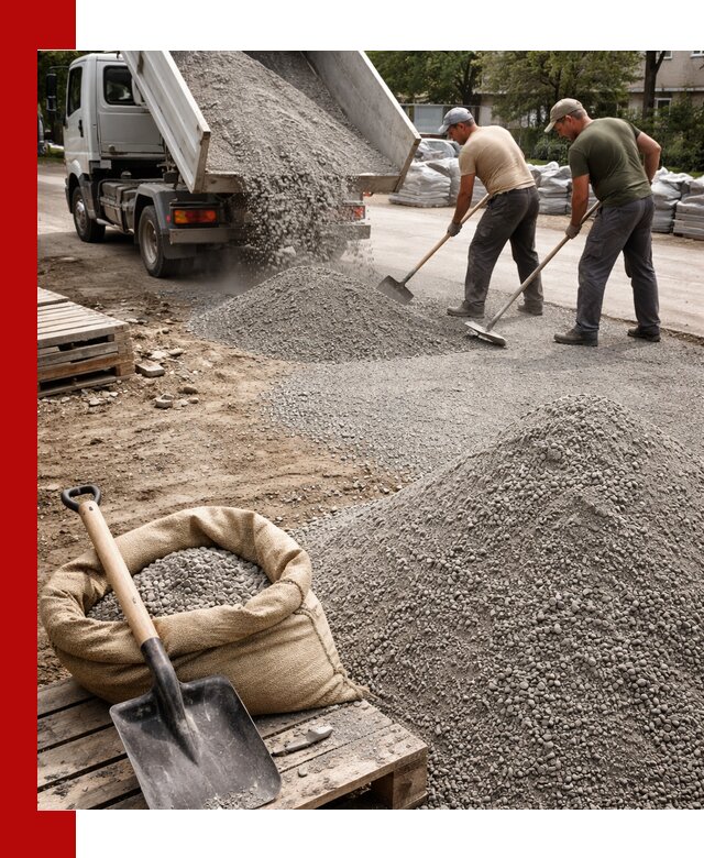 Отсев для тротуарной плитки в Черемхове — доставка и укладка