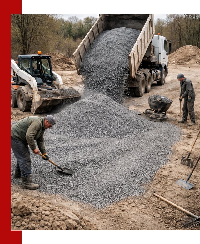 Отсев для подсыпки в Черемхове — доставка и подсыпка на участок