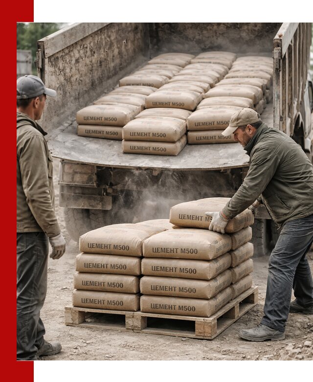 Цемент М500 с доставкой самосвалом в Черемхове