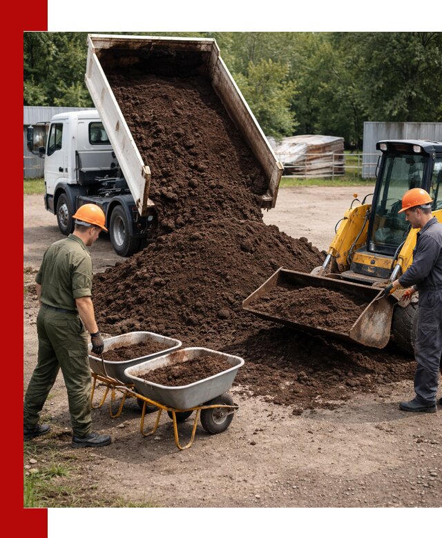 Доставка торфо-земляной смеси в Черемхове для огорода и ландшафта