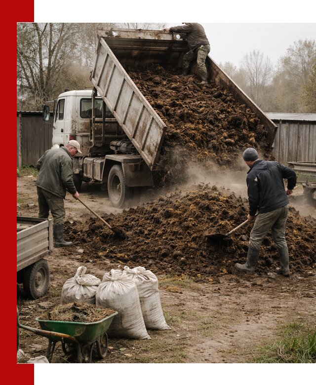 Доставка коровьего навоза самосвалом в Черемхове