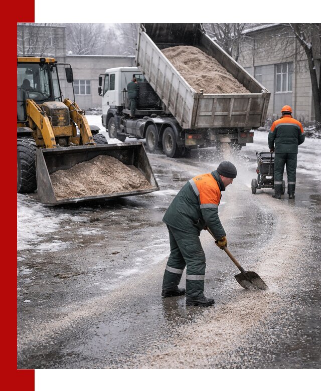 Реагент против гололеда с доставкой и нанесением в Черемхове