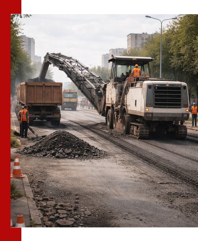 Фрезерованный асфальт в Черемхове — удаление и вывоз старого покрытия