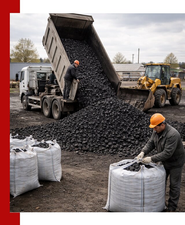Доставка каменного угля в Черемхове оптом и в розницу