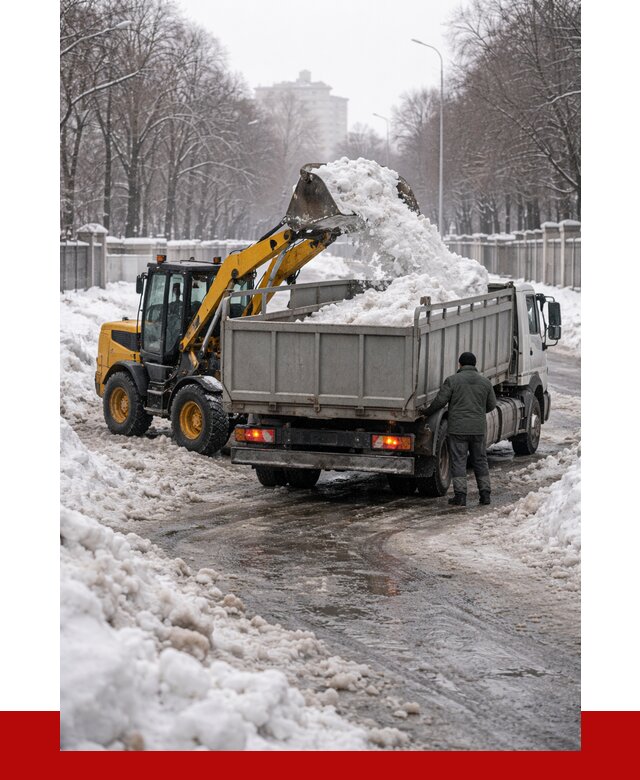 Вывоз снега с погрузкой в Черемхове от 3649 р. ПРОНЕРУДЧрм