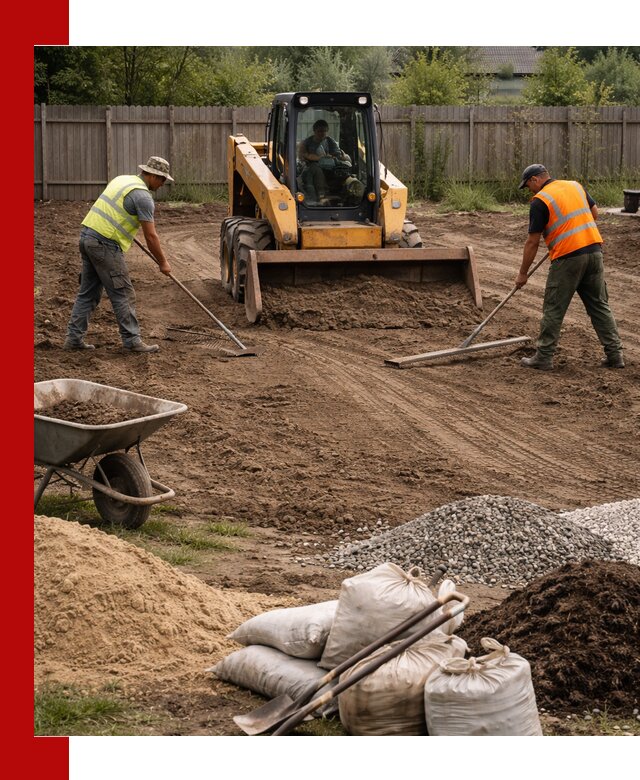 Выравнивание участка под строительство и благоустройство в Черемхове