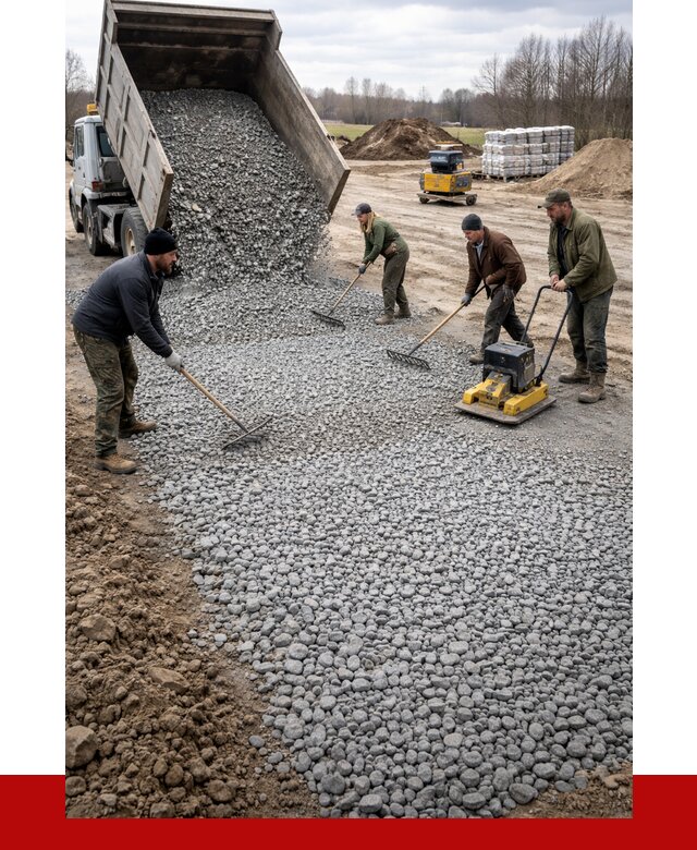 Устройство щебеночной подушки в Черемхове от 4692 р. ПРОНЕРУДЧрм